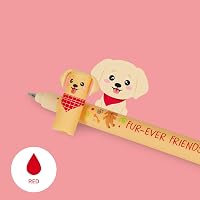 LEGAMI Fur-ever Friends törölhető zselés toll szett – 3 db, 0,7 mm, fekete, kék, piros, hőérzékeny tintával 3