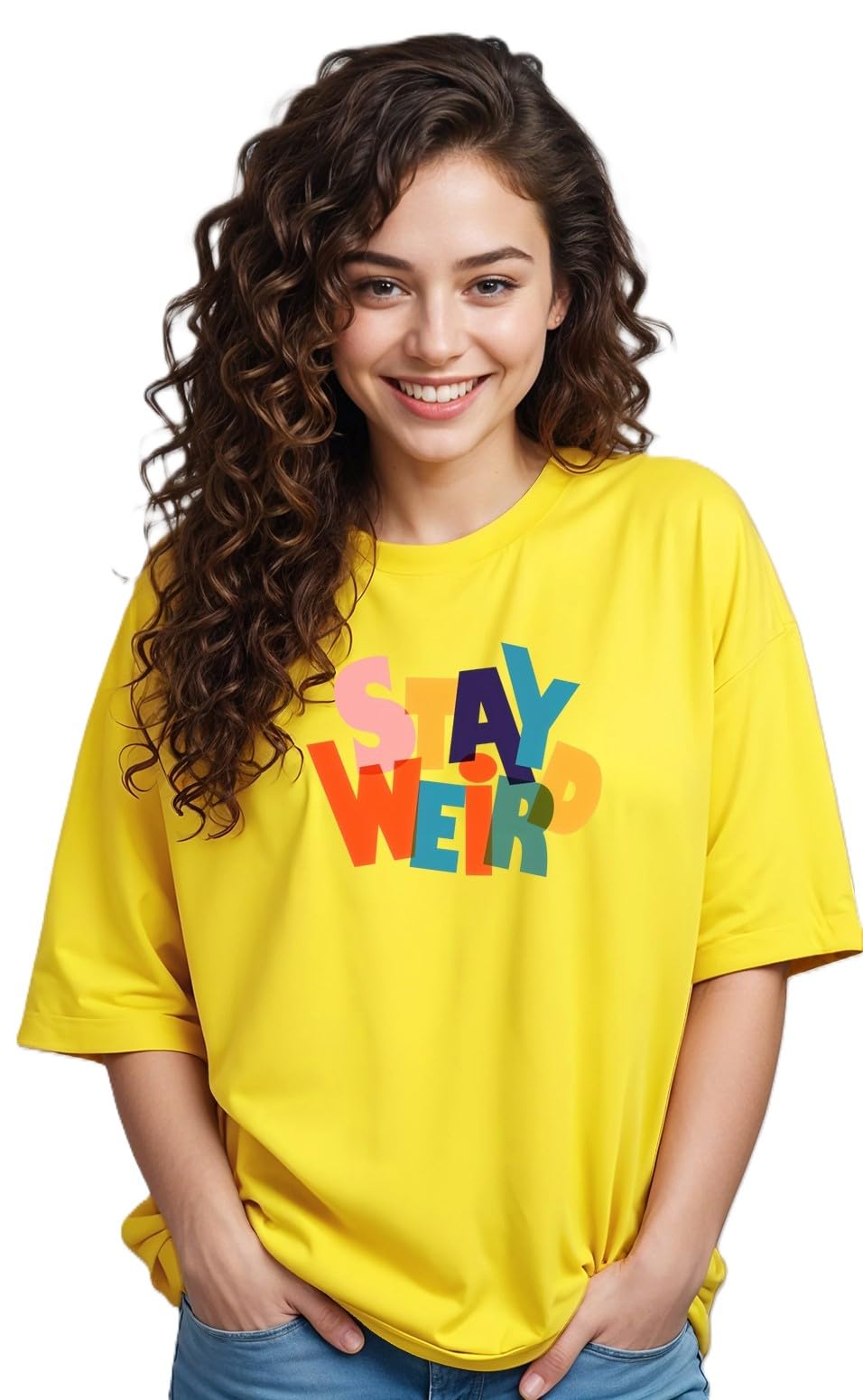 tfortees Women Cotton Oversized T-Shirt Casual Wear | Relaxed Fit, Round Neck-picture-26