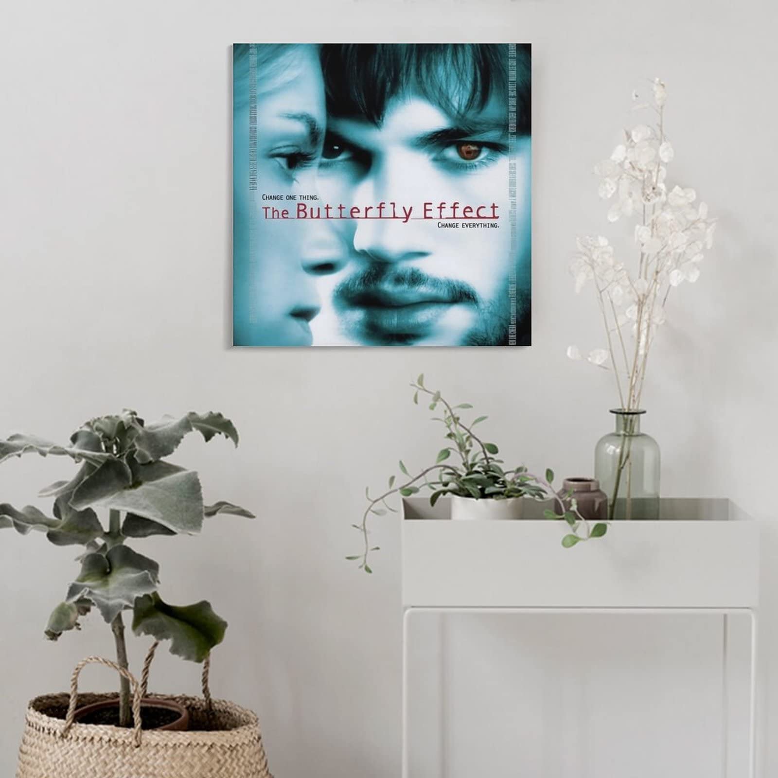Póster de película de ciencia ficción con efecto de mariposa, pintura decorativa en lienzo para pared, póster de sala de estar, dormitorio, 24 x 24 pulgadas (60 x 60 cm)