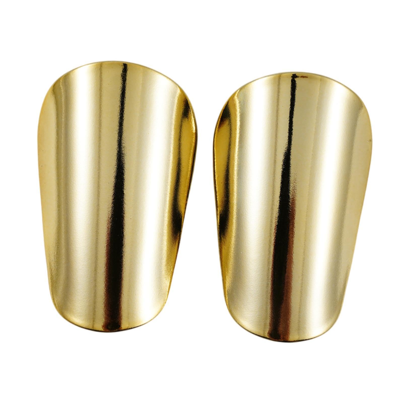 kowaku 2Pcs Mini Soccer Shin Guards, Leg Protection, Sports Small Games Shin Pads Protective Soccer Equipment Kids Adults Training, Gold XS 8cmx5cm