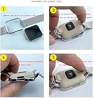 Vista 7 de Compatible con Xiaomi Redmi Watch 3 Active Bandas, correa de repuesto de metal de acero inoxidable para reloj inteligente Redmi Watch 3 Active Smart