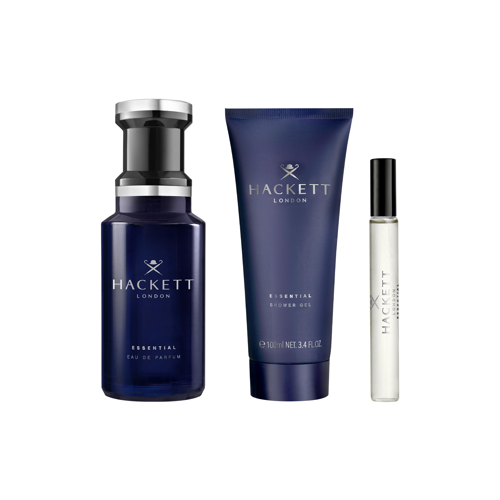 Hackett Essential Gift Set for Men (Eau de Parfum 100ml + Shower Gel 100ml + Pen Spray 10ml)-picture-12