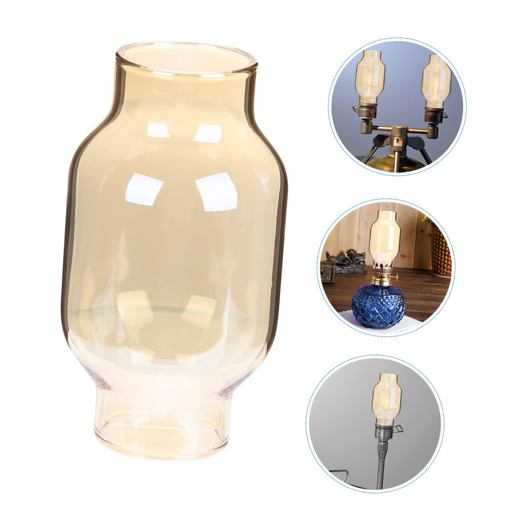 Warmhm Glas-Lampenschirm Für Öllampen – Vintage Stil, Klar, 21 X 7 X 7 Cm, Ersatz Für Kerosinlampen