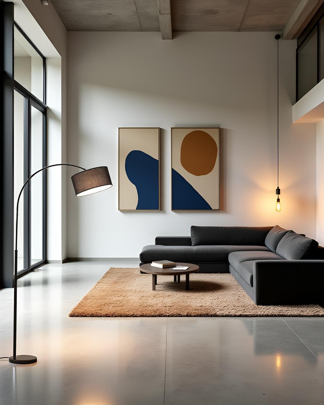 BEL AIR HOME - Lampada da Terra CAPRI | 126 cm Altezza Regolabile | Design Elegante per Interni | Adatta per Bulbo E27, Moderna (NERO)