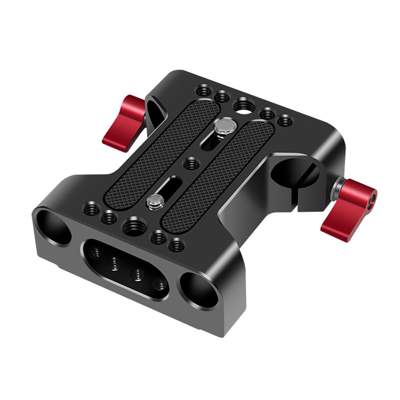 Piastra di base in alluminio per fotocamera con binari da 15 mm, piastra di base a morsetto, ricambio per fotografia, registrazione video, DSLR, piastra di base DSLR