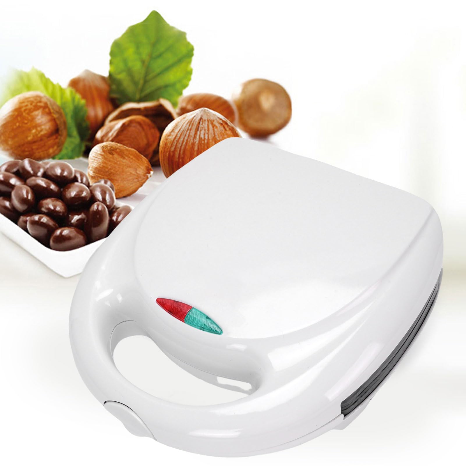 Naroote Máquina para Hacer Galletas de Nogal Contemporánea con Ergonómico, Revestimiento Antiadherente Eficiente, Calentamiento en 3 Minutos (Enchufe europeo de 220 V.)
