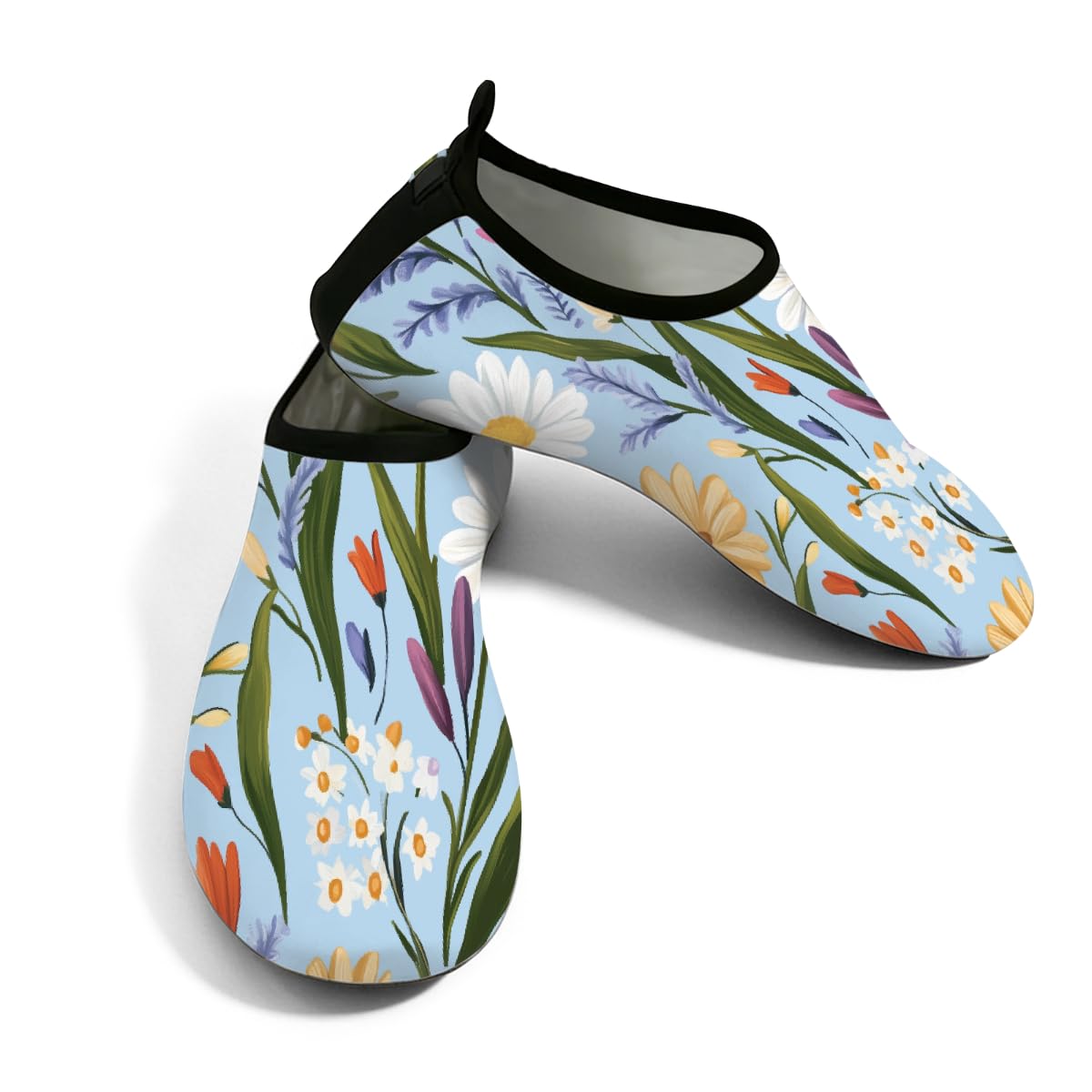 Zapatos acuáticos unisex con estampado botánico para playa 7