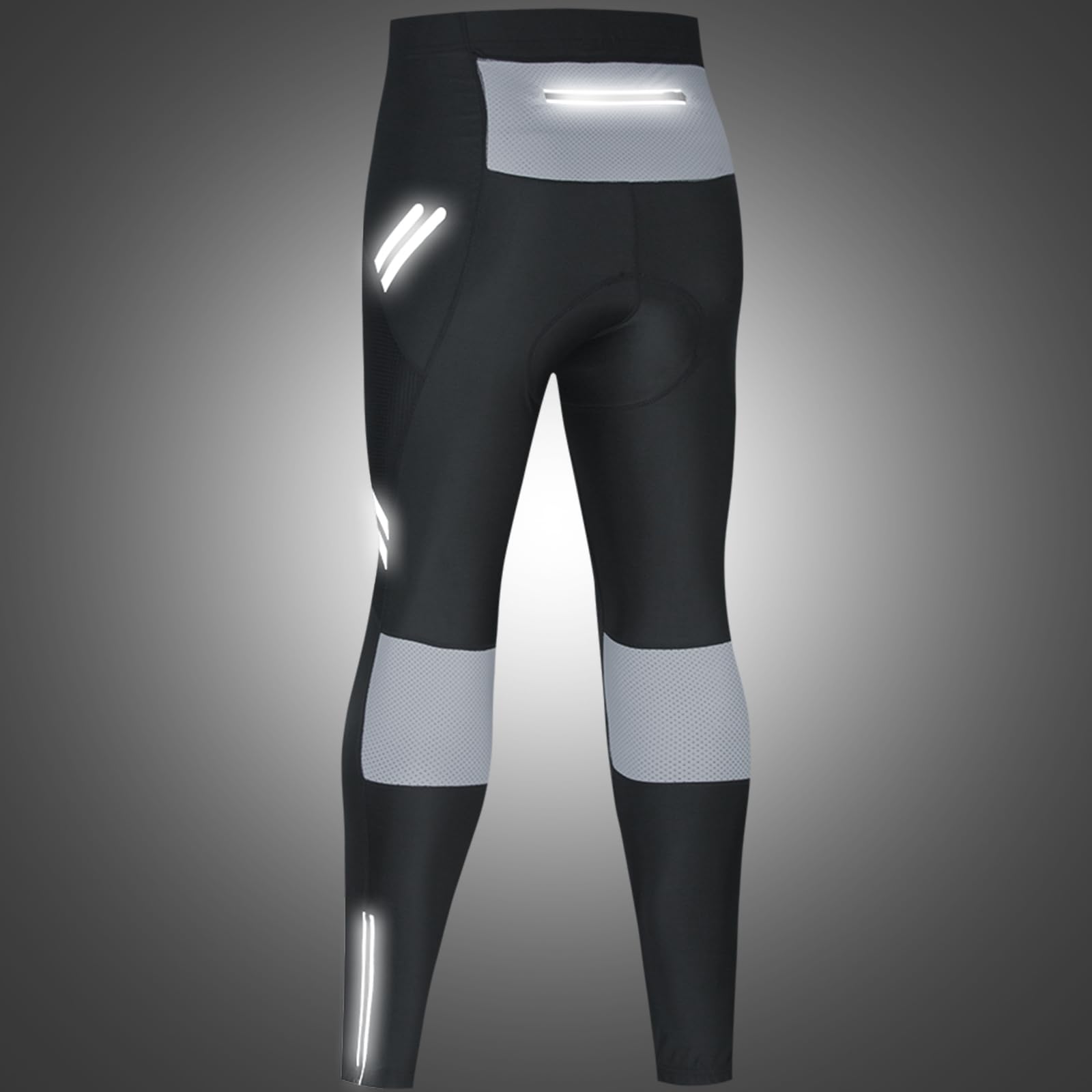WOSAWE Hombres Ciclismo Spodnie Largos Oddychające Bicicleta Babero Spodnie Legginsy Con 3D Acolchado de Asiento
