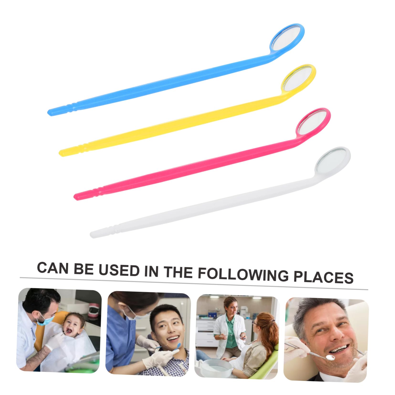 Amosfun 3 Set Kit Di Specchietti Orali Per Denti Strumento A Forma Di Dentista Riflettore Intraorale Per Adulti Con Specchietti Monouso Morbidi Specchietti Per Visita Orale 20 pezzi*3