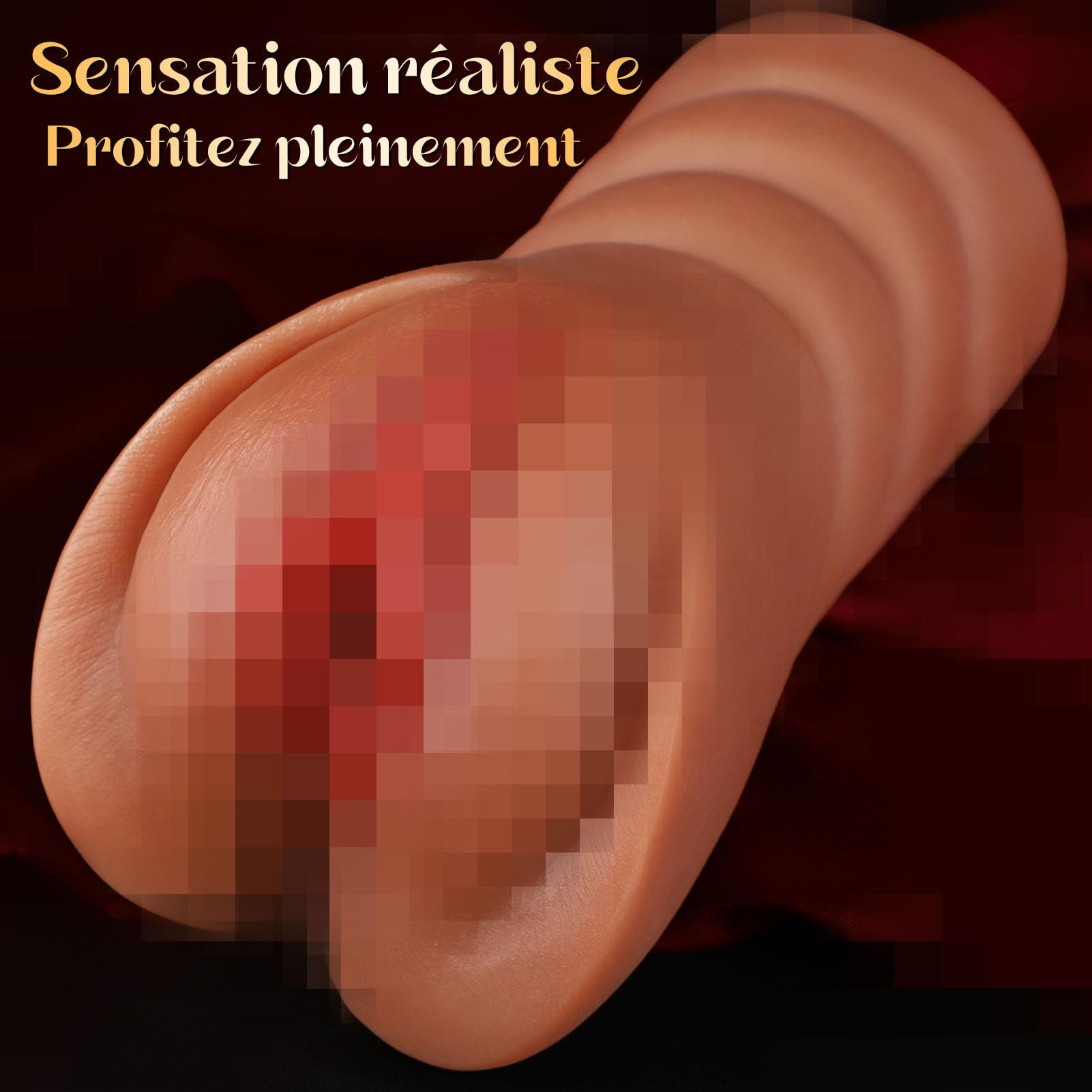 VIJISA Sextoy Homme Masturbateur,Version Allongée et Agrandie 725g Sextoy Homme Silicone Masturbateur Hommes,3D Canal étroit et Enveloppant Sextoyse