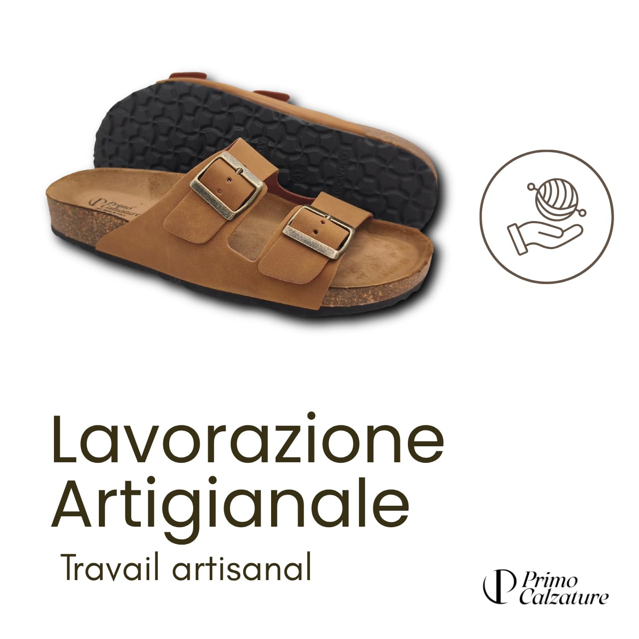 Ottime Ciabatte Uomo Aperte in Vera Pelle, Sandali Estivi Doppia Fascia, Vero Made in Italy