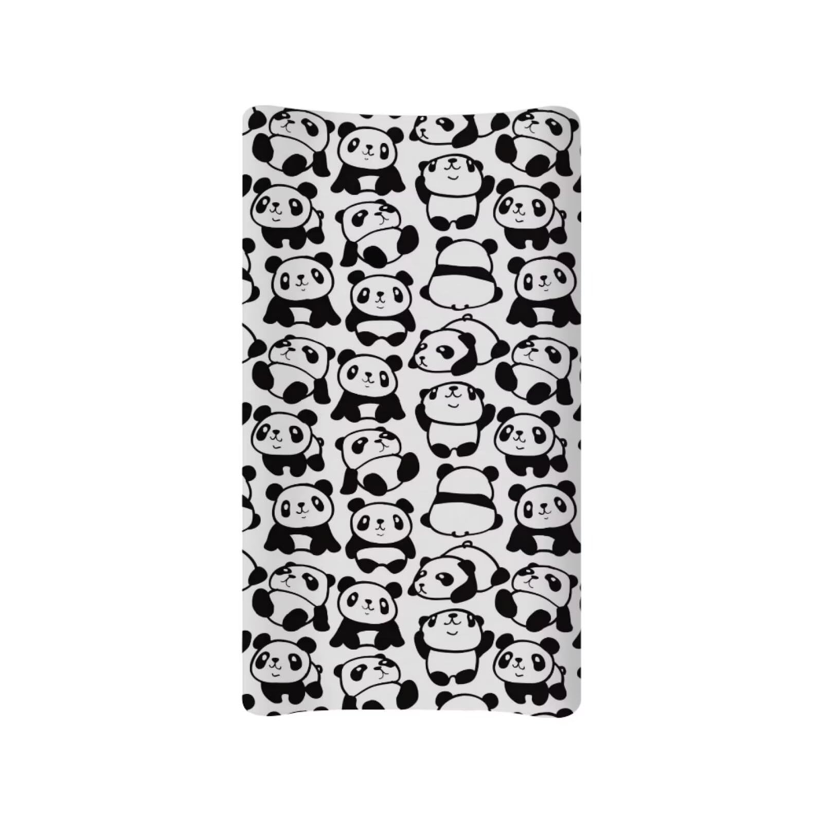 Guosanchn Panda Cute Changing Pad Cover for Baby Boy Girls Changing Table Covers 32''x16'' Diaper Table Change Mat Sheet Infant Newborn Changing Pad Covers — image 1