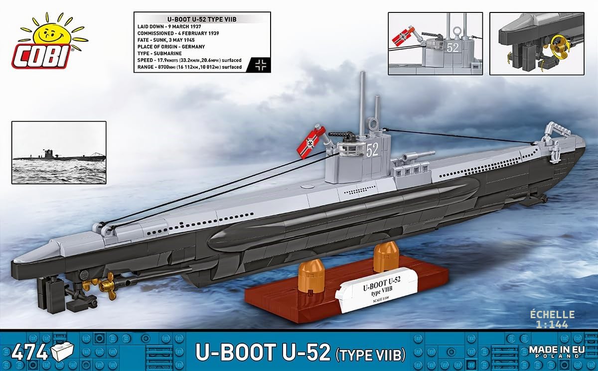 German Submarine Type VIIB (U-Boat U-52)