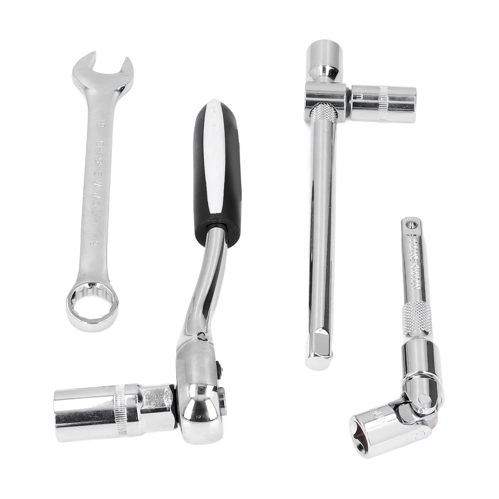 Dioche Set di Chiavi a Bussola a Cricchetto da 44 Pezzi, Kit di Strumenti di Riparazione Auto Universale Multifunzione in Acciaio