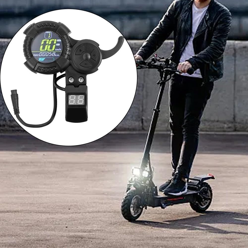 Electric Thumb Throttle, Electric Scooter Throttle & NFC Card for VSETT 8 10 11 Pro 10X Display Trigger Display, Communication Instrument with Display for Electric Scooter Controller