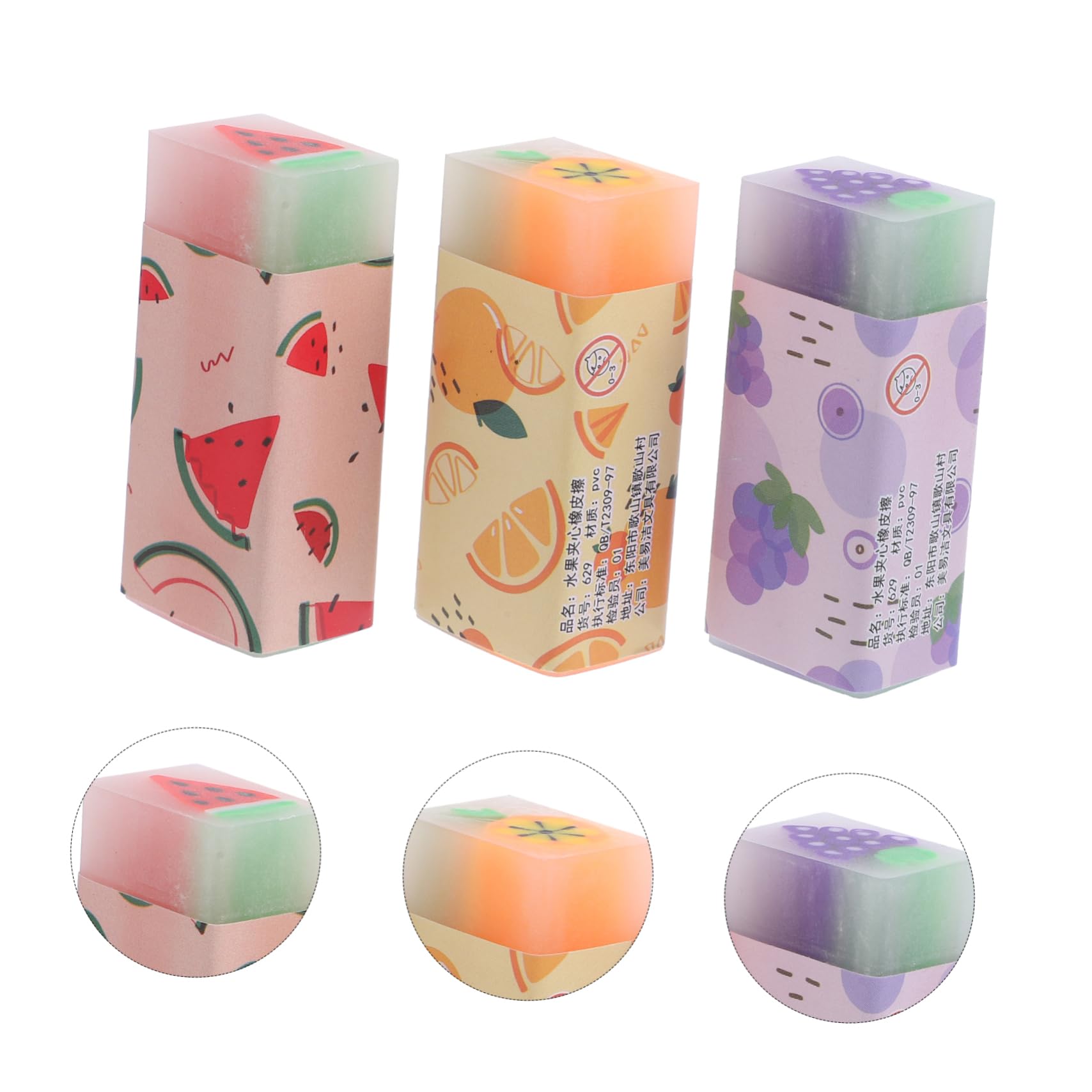 Gomme Da Cancellare A Forma Di Cubo 8 Pezzi | Profumate Alla Frutta | Morbide E Colorate - Foto 4