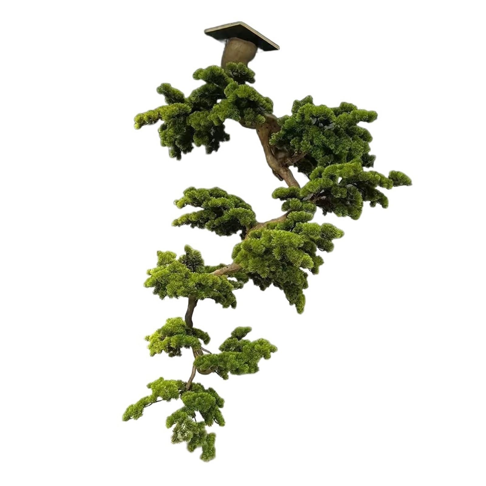 HCZKIUJY Artificial Bonsai Tree Simulated Inverted Artificial Pine Green Plant Landscape Indoor Courtyard Window Pine Tree Top of Wall Decoration Fake Plant Decoration (150x120cm)