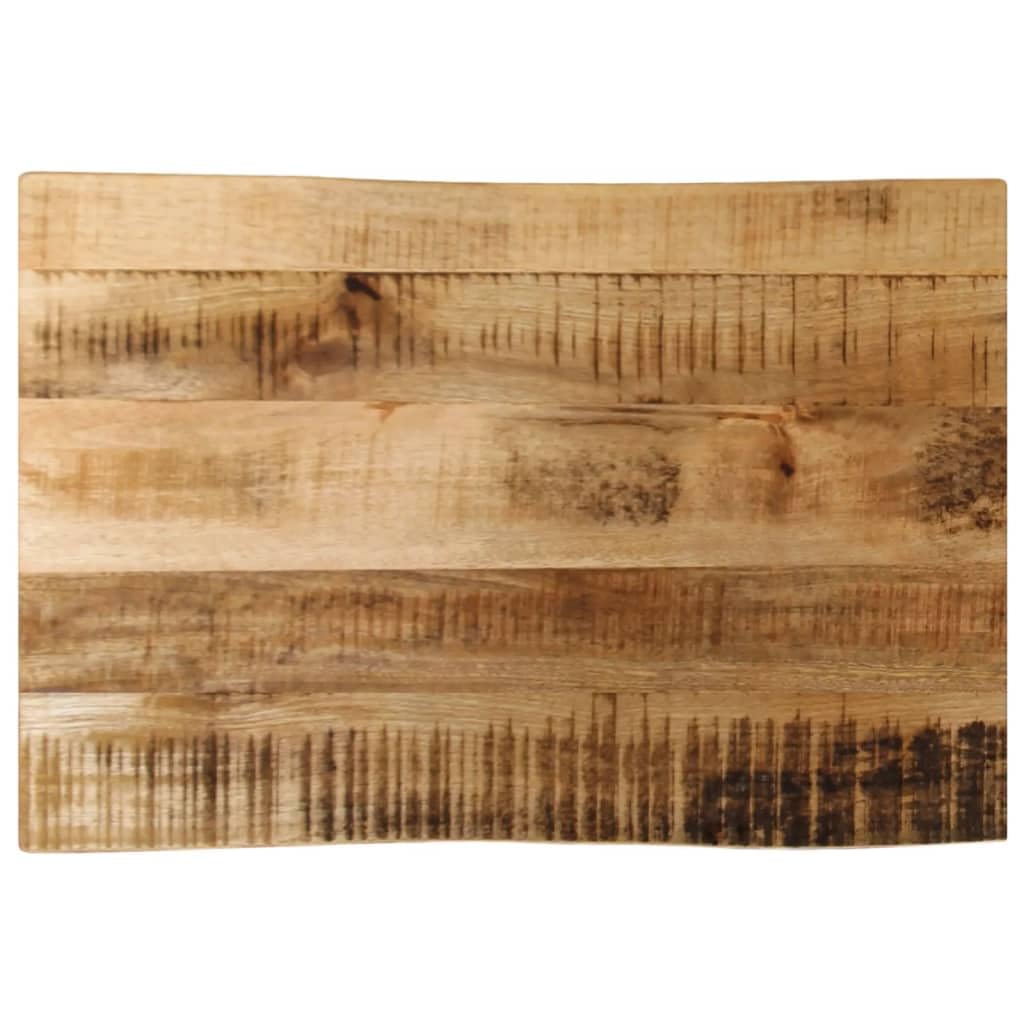 vidaXL Tischplatte, Holzplatte für Tisch Esstisch Couchtisch, Massivholzplatte Baumkante, Ersatztischplatte, 60x40x2,5cm Raues Mango Massivholz