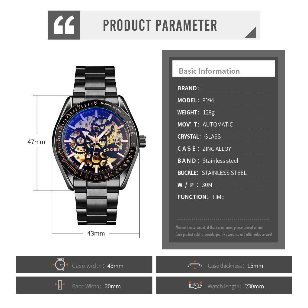 MASTOP Hollow mechaniczny zegarek męski automatyczny samoczynny wiatr moda sprzęt design 3bar wodoodporny biznesowy pasek ze stali nierdzewnej męskie zegarki