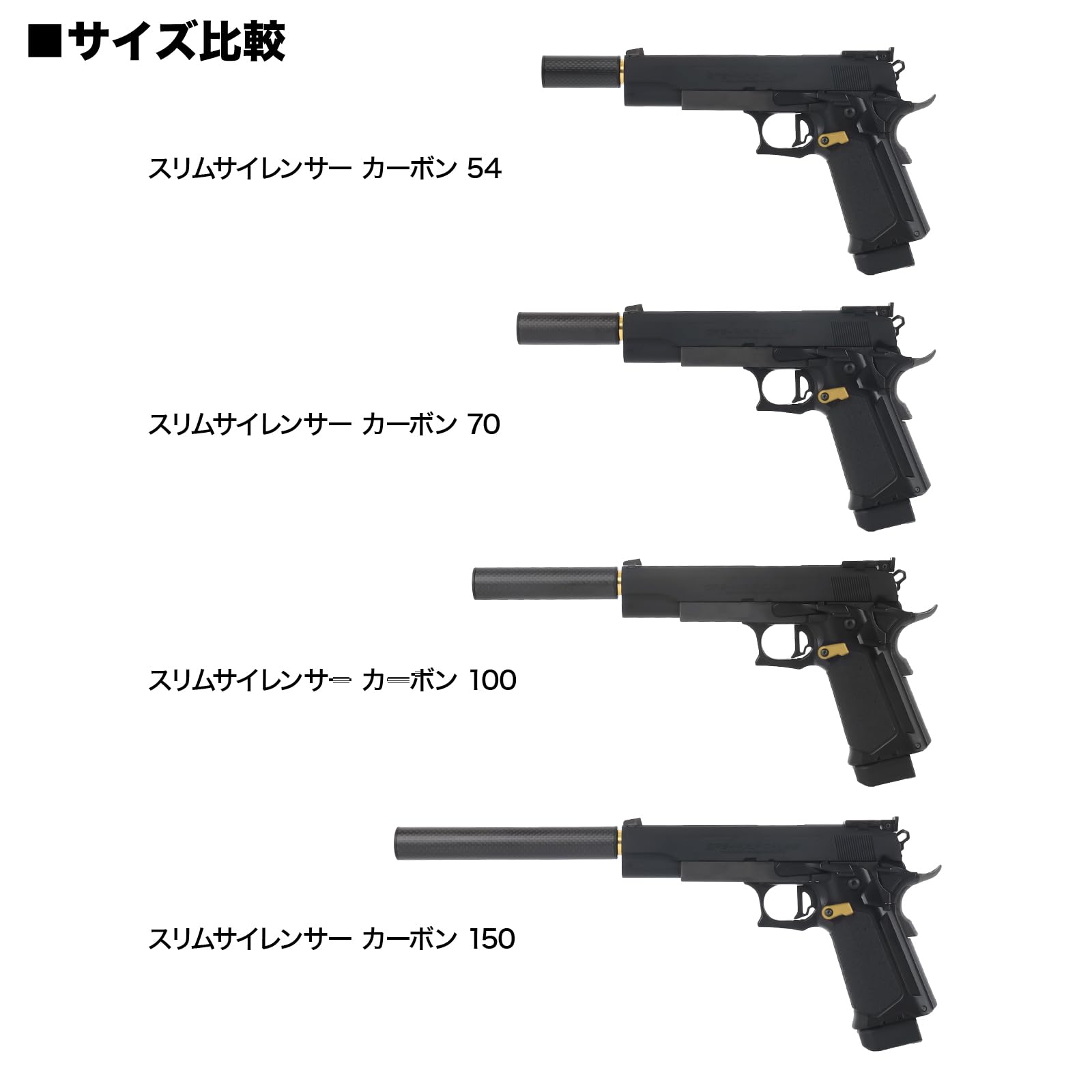 Amazon | [LayLax]スリムサイレンサーカーボン 54 | モデルガン