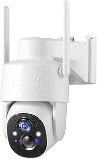 Security Cameras Wireless Outdoor, 2K Pan-Tilt 360° View Battery Powered 2-Way Talk Outdoor Camera Wireless 3MP PTZ WiFi Surveillance Cam Cloud/SD Storage Color Night Vision Spotlight/Siren
