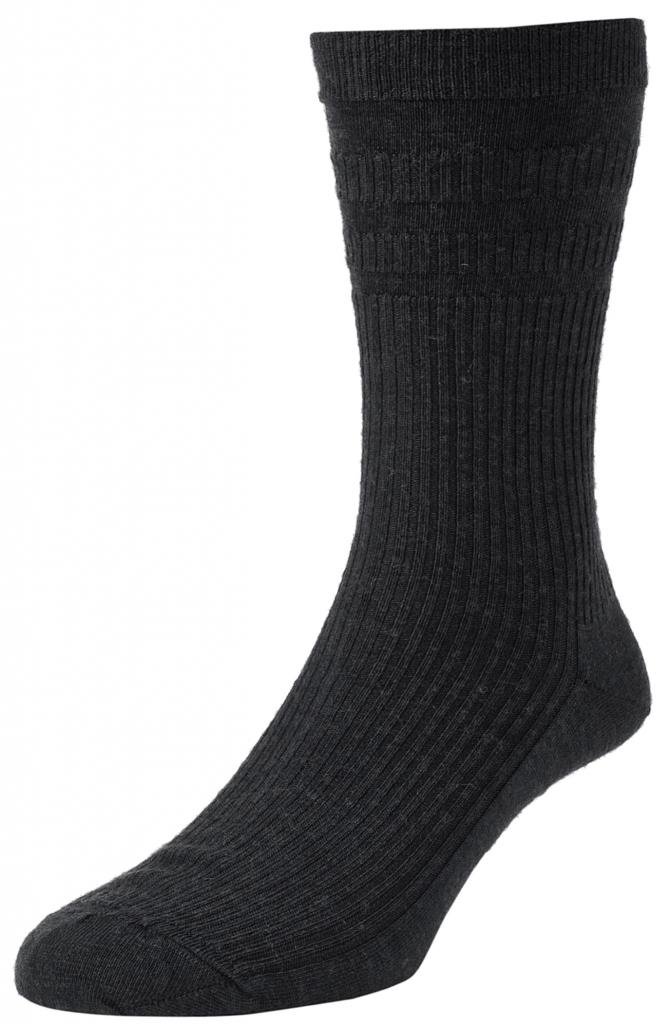 HJ190 Hall Mens Softop Extra Wide Loose Wool Rich Socks
