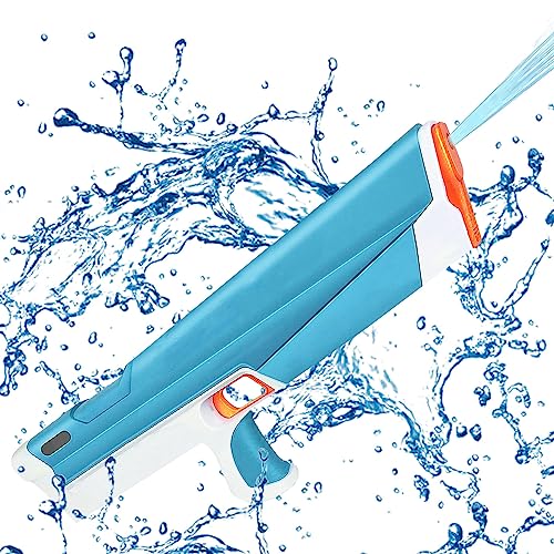 Sunshine smile Pistola ad acqua elettrica, per bambini e adulti, ad alta capacità, con grande gamma, a spruzzo giocattolo per estate giardino,