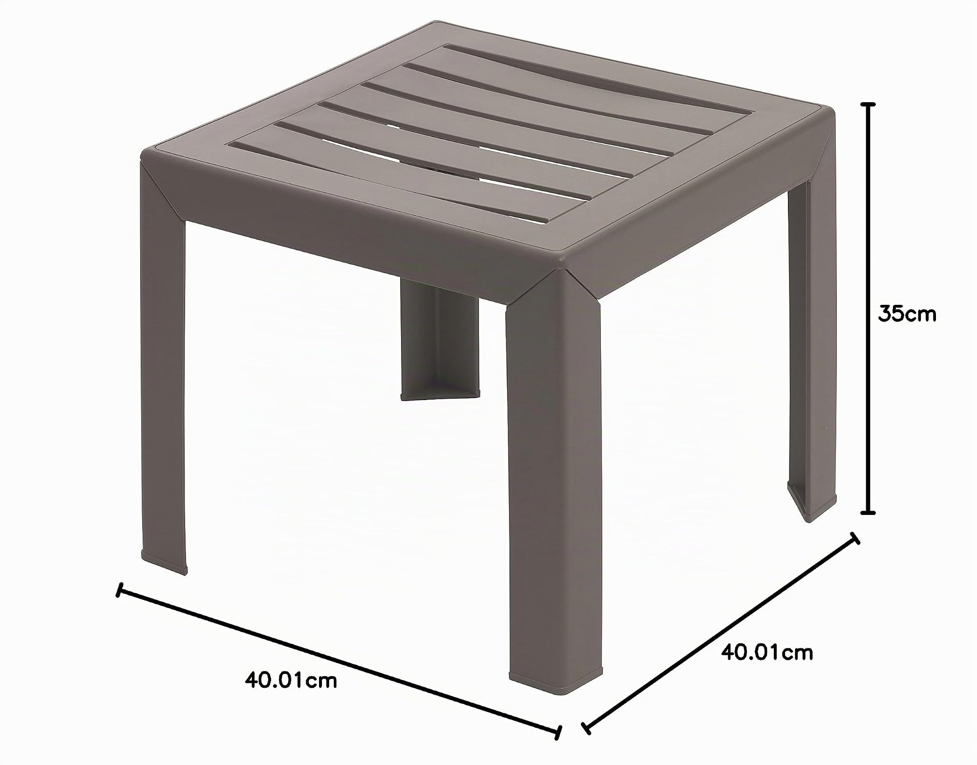 GROSFILLEX 53001181 Miami Table, Taupe, 40 x 40 cm