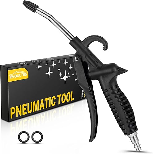 Pistola de soplado de aire de alta potencia con protector de goma, boquilla de aire industrial para el hogar, pistola de ángulo Ben Jet Boquilla,