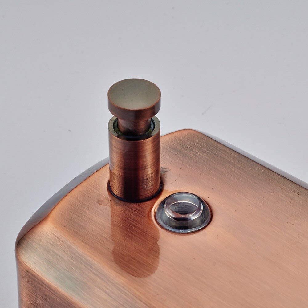 Dispensador de jabón Loción de baño y dispensadores de jabón Nuevo Montaje de Pared Tienda de jabón de Cobre Oscuro Dispensador de jabón líquido sobre Plato de jabón líquido 500 ml