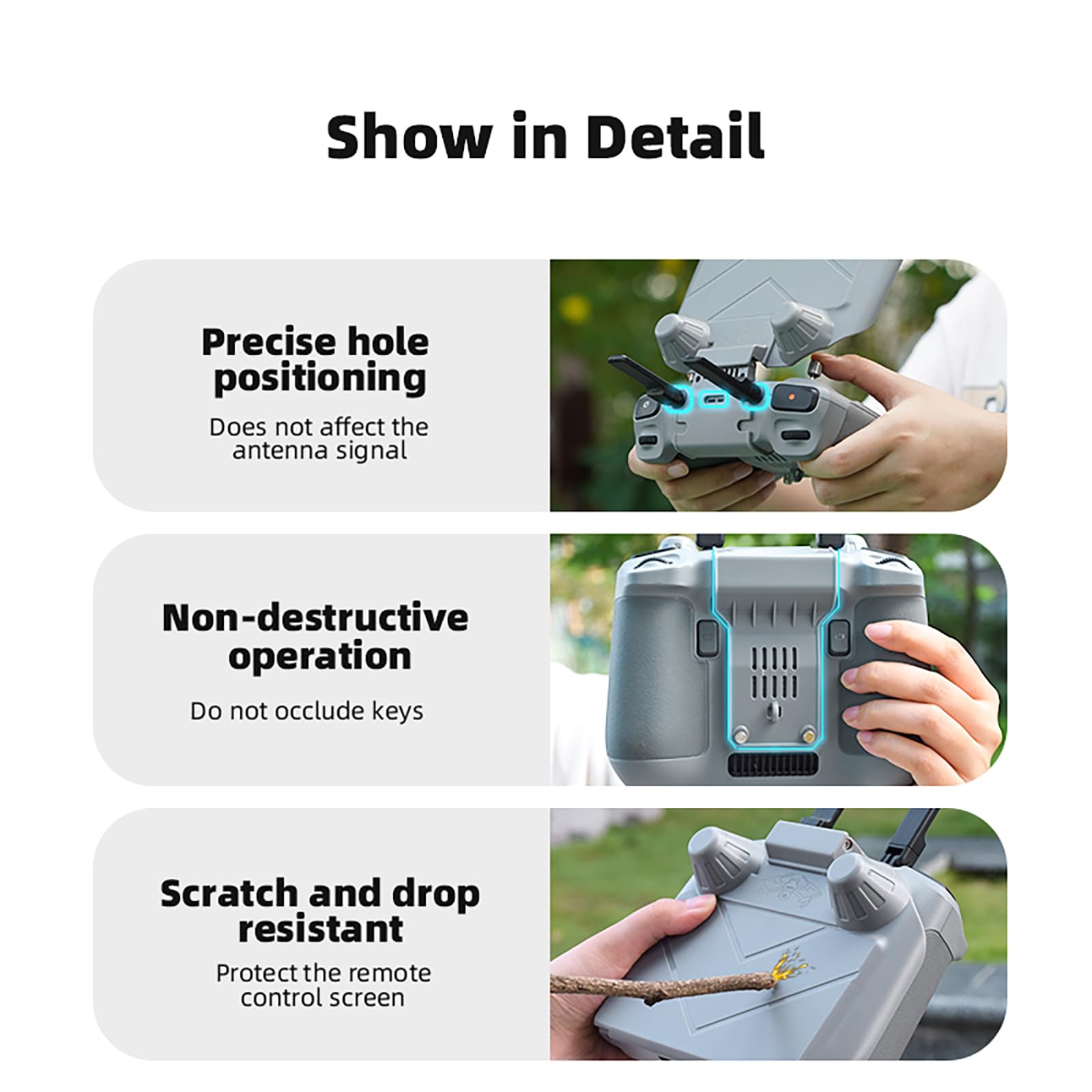 SHEAWA Sun Hood Shade Screen protective shell for RC 2 Remote Controller, Anti-Glare Drone Accessory with Adjustable Angle for DJI RC 2 - Image 4