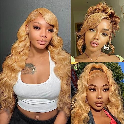 Avolo Honey Blonde Lace Front Wig - Human Hair Pre-Plucked,