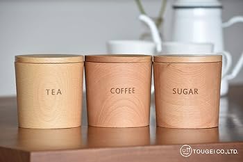 Amazon｜籐芸 TOUGEI 木のキャニスター (コーヒー 珈琲) 250ml