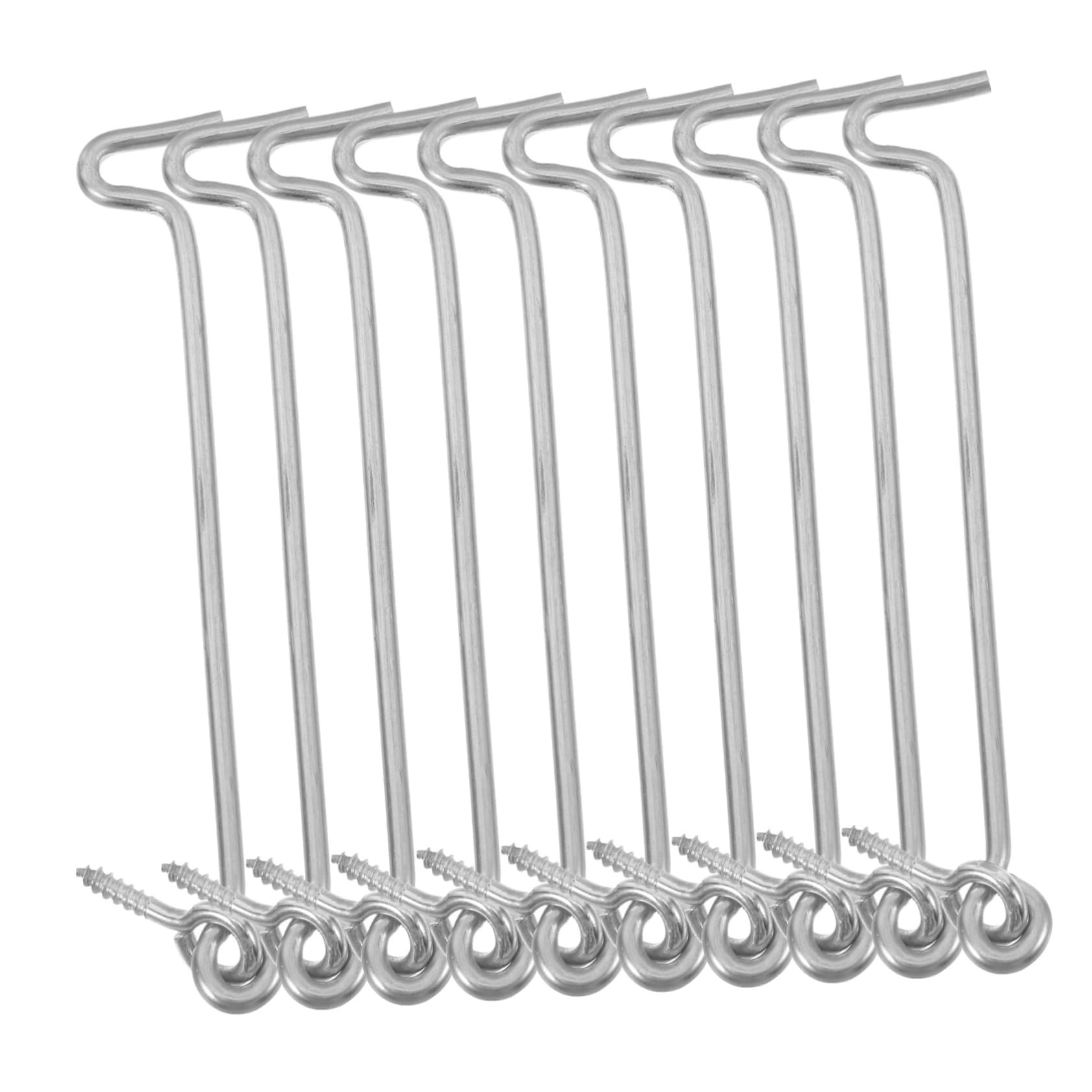 Garneck 100PCS Zinc Plated Spring Hook and Eye Latch Versatile Door Lock Hook for Indoor Outdoor Use Stable Design for Windows Barn Doors and Basket Support