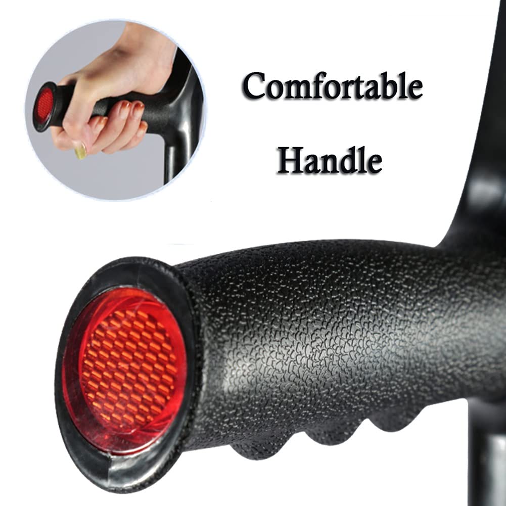 Stampelle Pieghevoli per Adulti, stampelle Ortopediche Regolabili in Altezza per Gomiti (Polsino Aperto), stampelle Leggere in Alluminio Antiscivolo, per Anziani, disabili (Colore: Nero, di