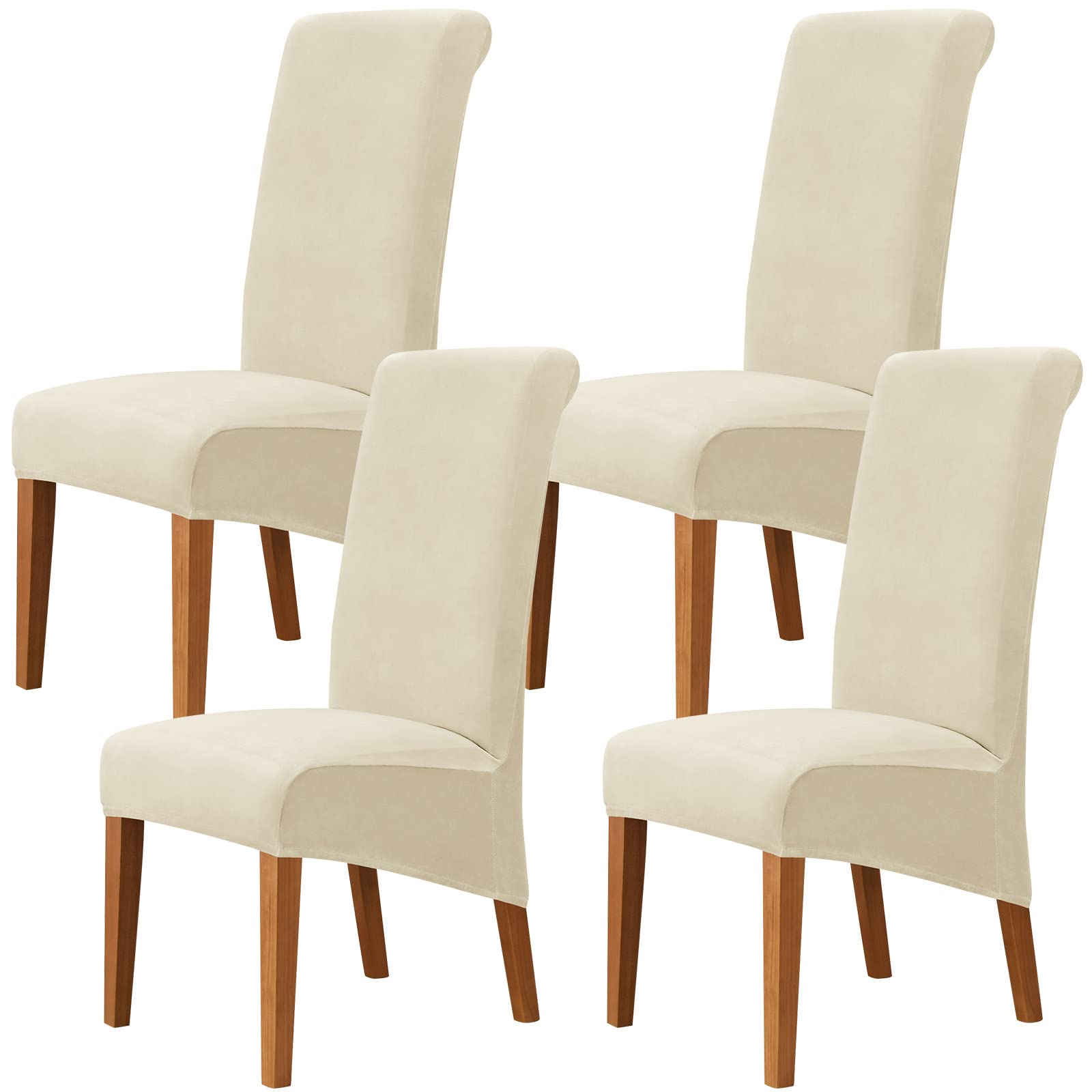 Dining Chair Covers Set of 4, Velvet XL Chair Covers for Dining Chairs 4