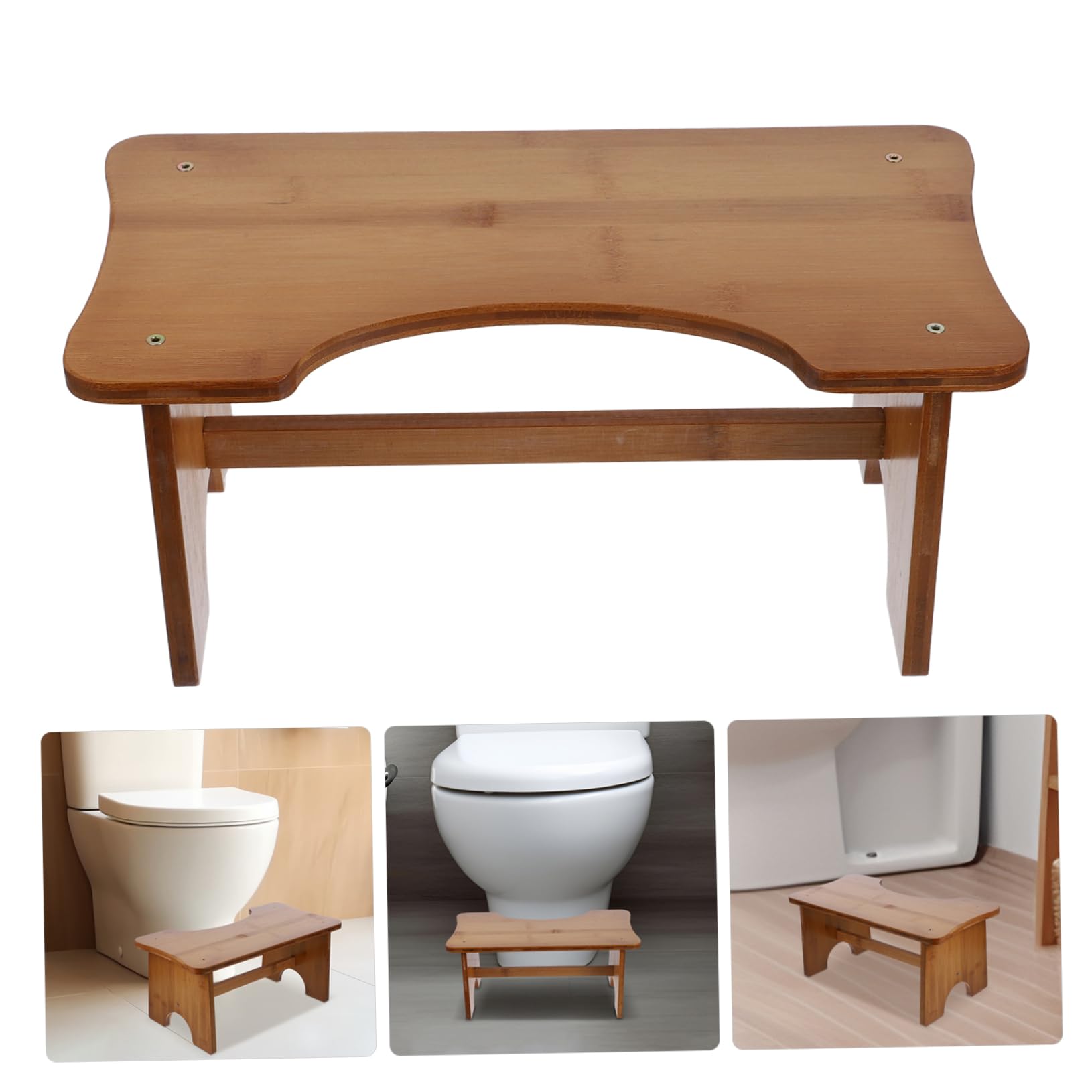 Yardwe Taburete para Inodoro Infantil de Material Sintético Rectangular, Compacto y Fácil de Limpiar, Adecuado para Baño y Niños