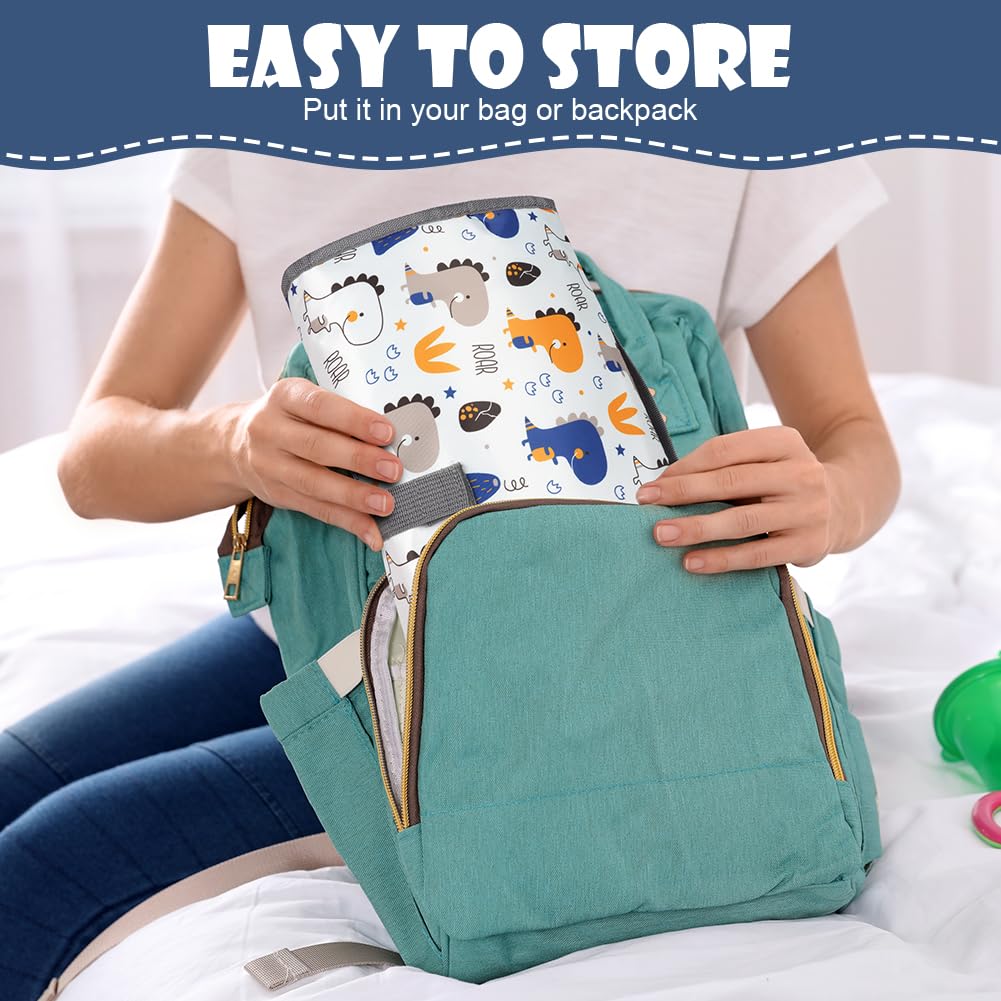HOTUT Fasciatoio Portatile Pieghevole da Viaggio, Kit Cambio Pannolino per Neonato Esterno Casa Viaggio, Portable Tappetino Borsa per Il Cambio Pannolino, Regalo Battesimo Bimbo