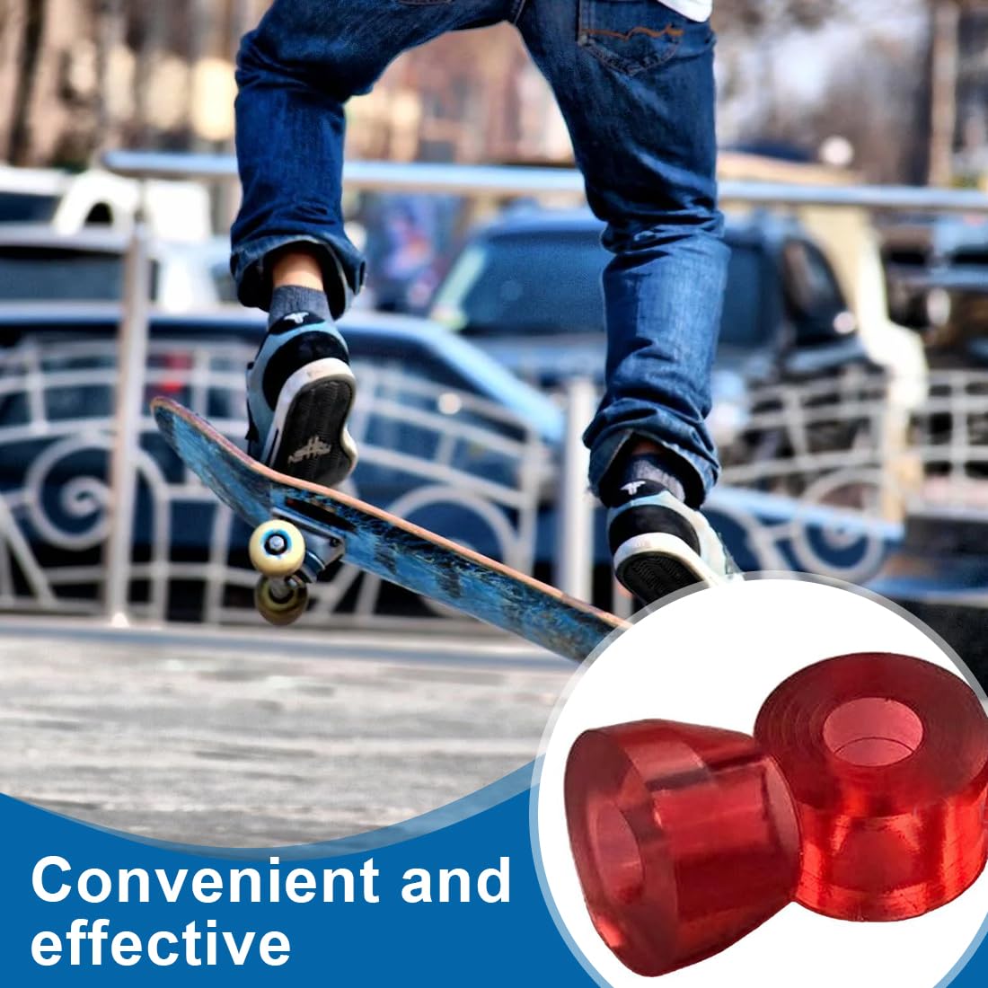 Bujes de Camiones Longboard, 4 piezas, PU, Amortiguador, Accesorios para Skateboard