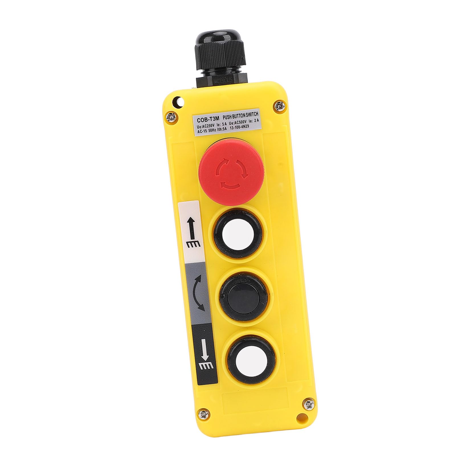 Electric Hoist Crane Pushbutton Switches, IP68 Rainproof Industrial Up Down Driving Push Button Switch Control, Hoist Crane Push Button Switch