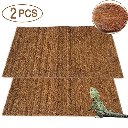 PIVBY Coconut Fiber Lizard Mat Natural Reptile Carpet Pet Terrarium Liner for Lizard