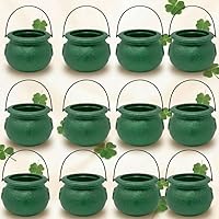 Vista 11 de PMU Caldero de plástico negro para el Día de San Patricio de 8 pulgadas, caldero de plástico negro para el duende del día de San Patricio y Mardi