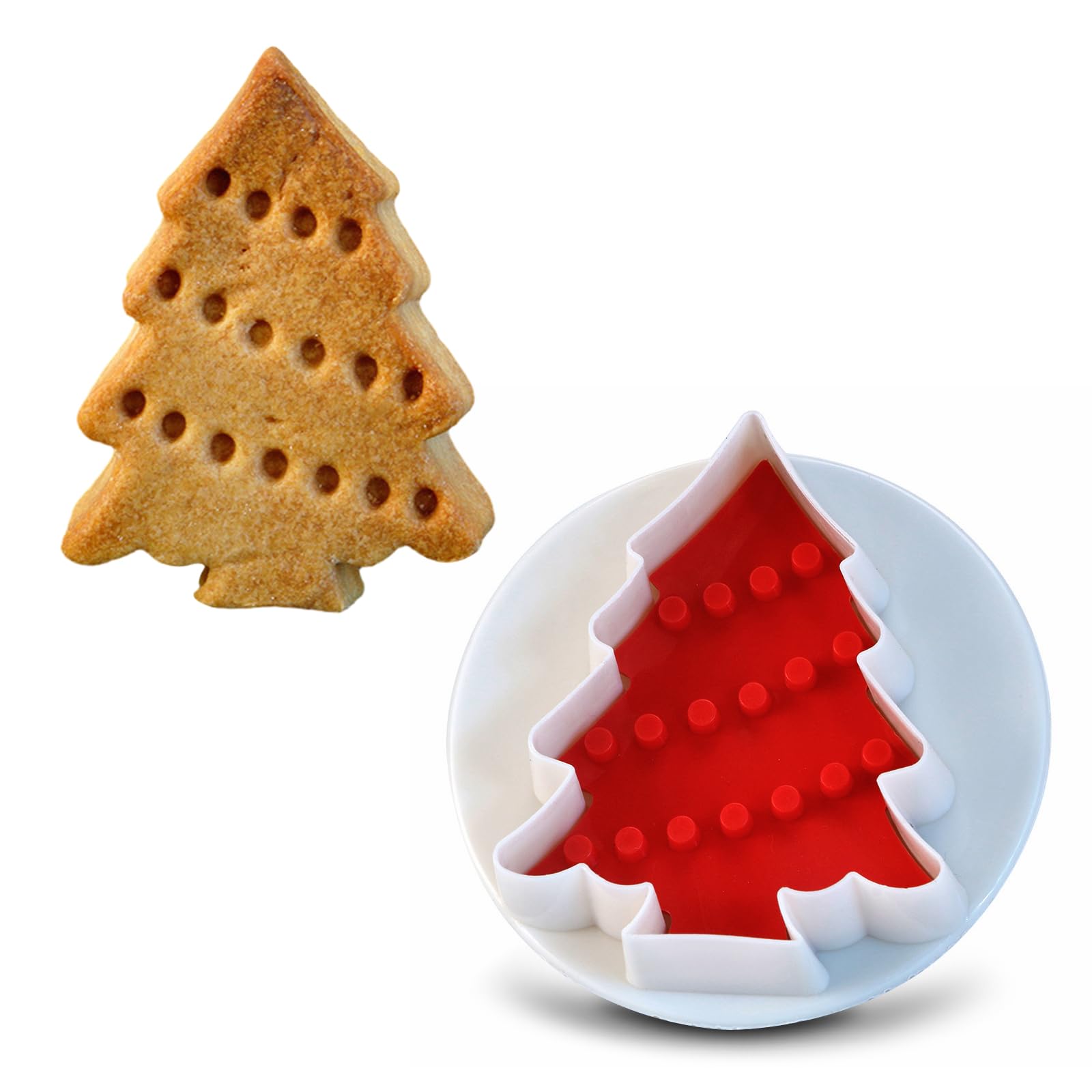 MELLIEX 9 Pezzi Formine Biscotti Natale, 3D Plastica Stampi