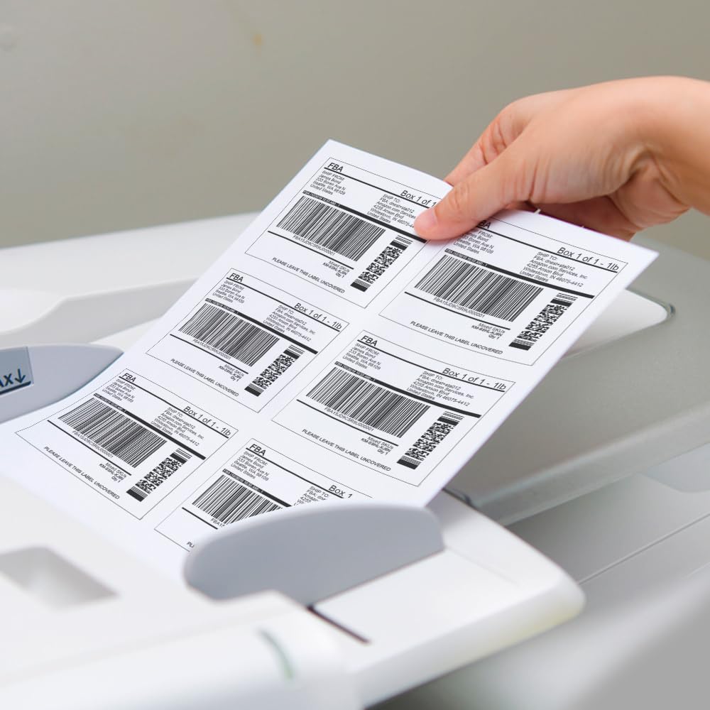 Printable Matt Sticker A4 50 Sheets, Self-Adhesive Matt Label Printer Paper for Inkjet and Laser Printer white sticker paper Mailing Address Shipping Labels barcode Printing Sticker