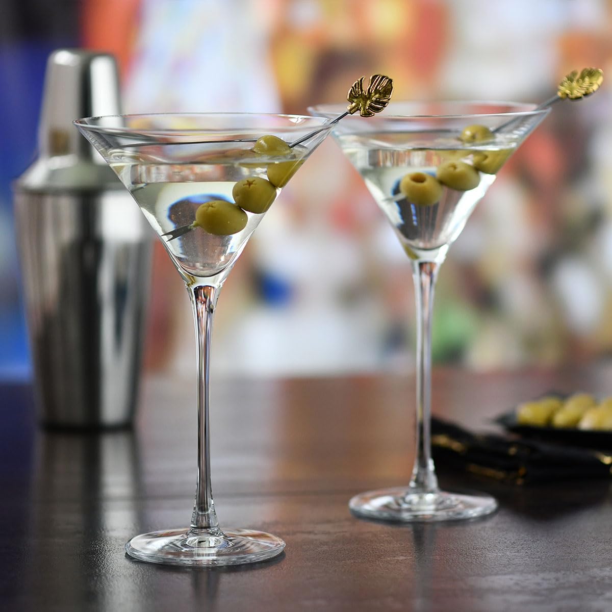 KROSNO Verres à Martini Lot de 6, 250 ml, Collection Divine | Verres à cocktail, boire, manhattan, cosmopolitan, hugo, Cristal sans plomb, Compatibles lave-vaisselle, Idée cadeau