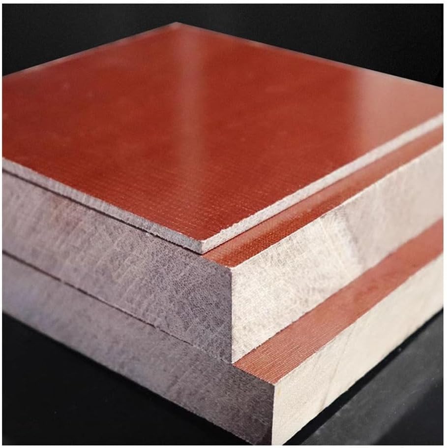 Bakelite Phenolic Resin Board Electrical Sheet Metal Plate 2-20mm Thick Antistatic Insulation High Temperature Resistance, 1pcs(Size:6x200x200mm)