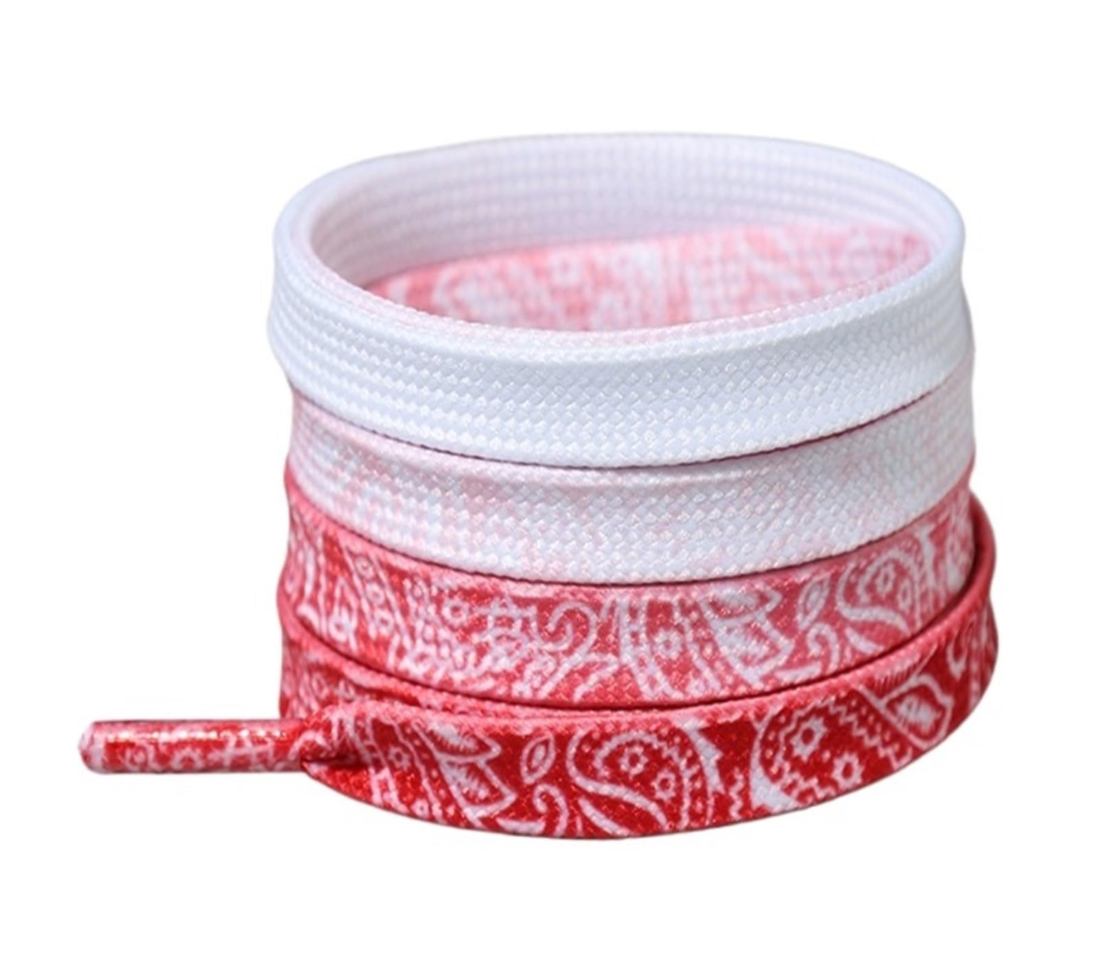 GPDNBIEU Shoelaces, Cadarços Degradê De Borracha Para Sapatos, Tênis, Homens, Mulheres, Esportivos, Acessórios Planos(Gradient Red,160cm)