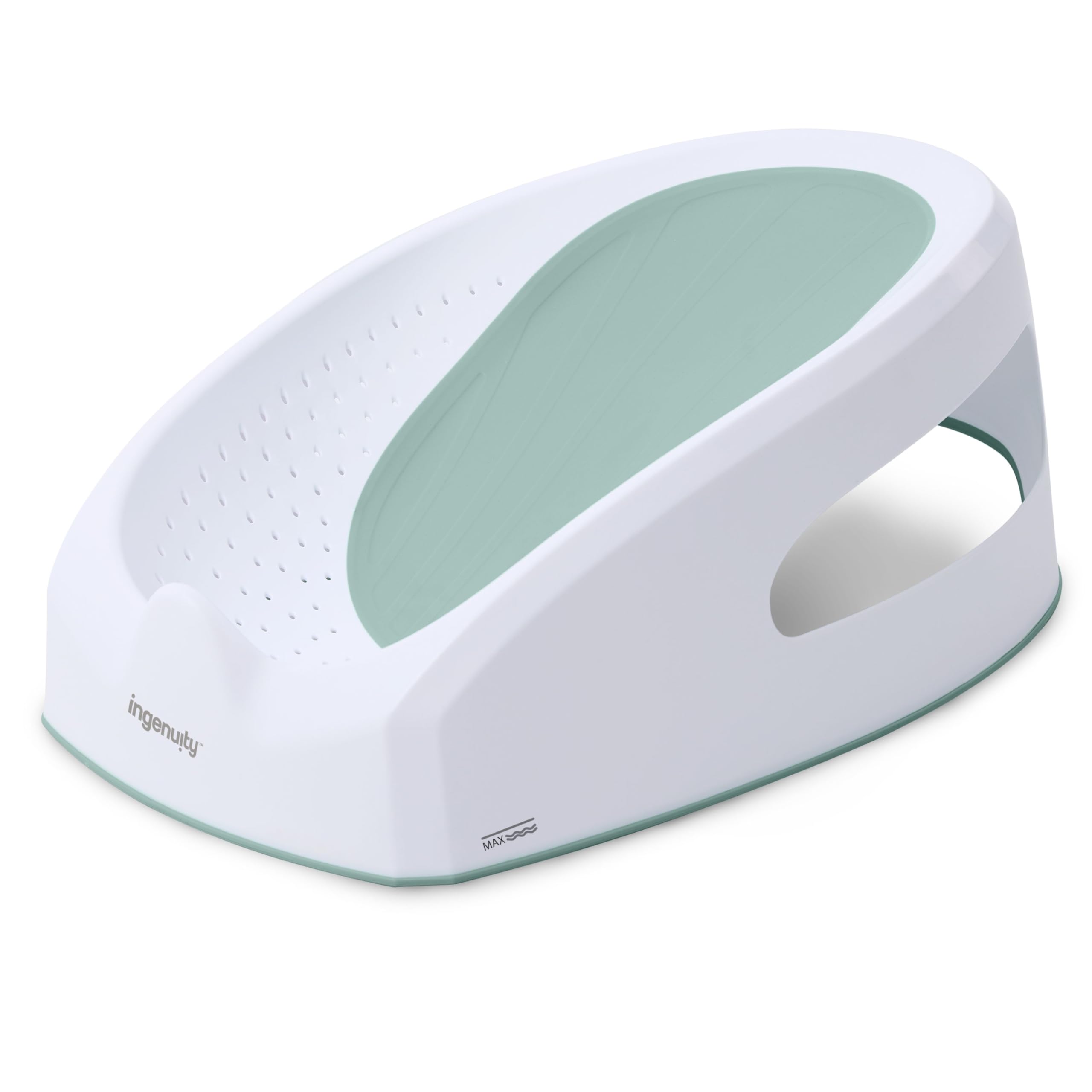 Ingenuity Easy Rinse Baby Bather Non-Slip Newborn Bath Support for Babies 0-6 Months Green