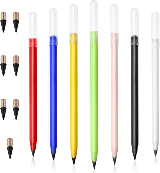 2 Matite Perpetue Con Punte Di Ricambio | Matita Infinita Che Non Si Consuma | Per Scuola/Ufficio - Foto 4