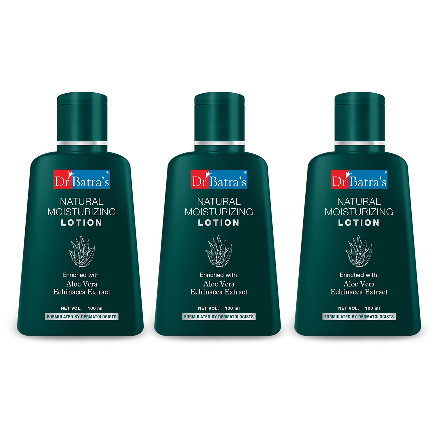 Dr Batra's Natural Moisturizing Lotion Enriched With Echinacea Aloe Vera - 100 ml Pack of 3